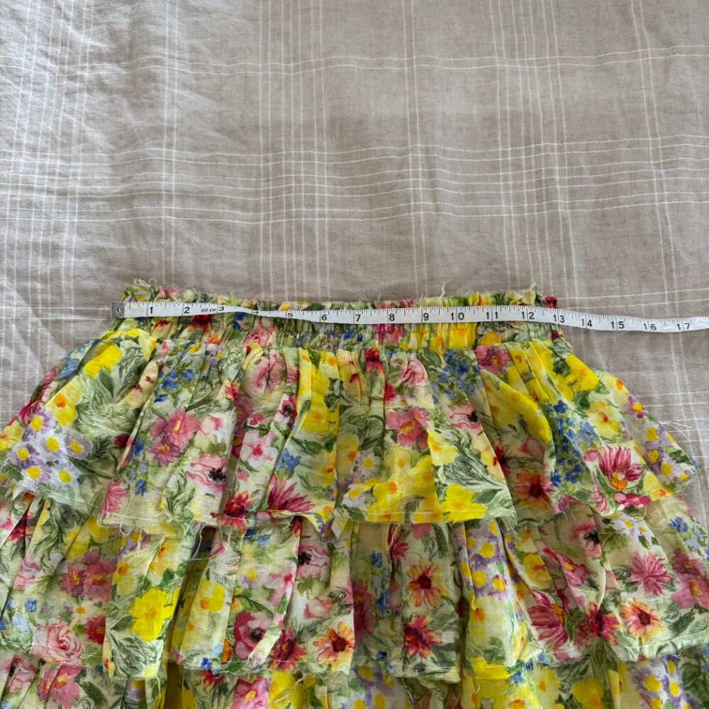 Loveshackfancy Brynlee Floral Tiered Mini Skirt View 6